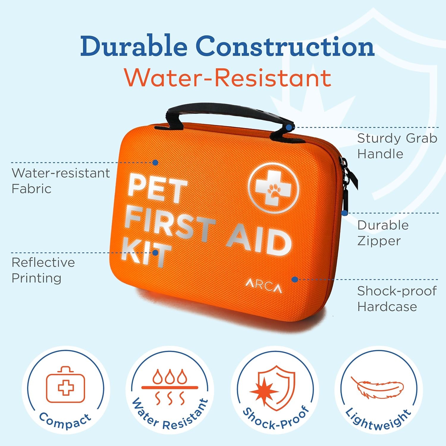 ARCA PET Dog/Cat First Aid Kit: Car, Home, Travel, Camping Essentials