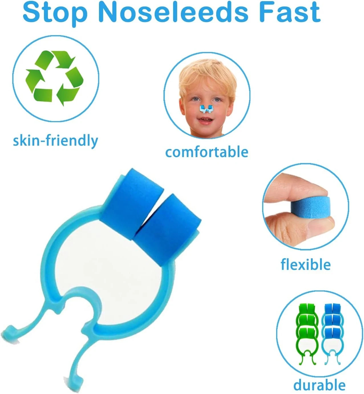 Stop Nosebleeds Epistaxis Clip Nose Bleed Stopper Nasal Clip Treatment,Pack of 2