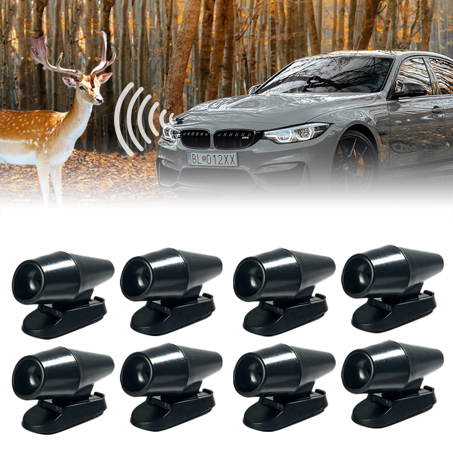 AOCISKA 8 Pieces Deer Whistle,Deer Warning Whistles Device for Car,Save Deer…