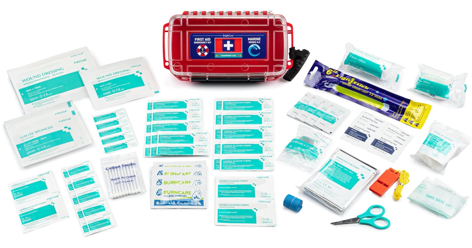 Marine Waterproof First Aid Kit for Boat, Kayak, Sailing & Beach