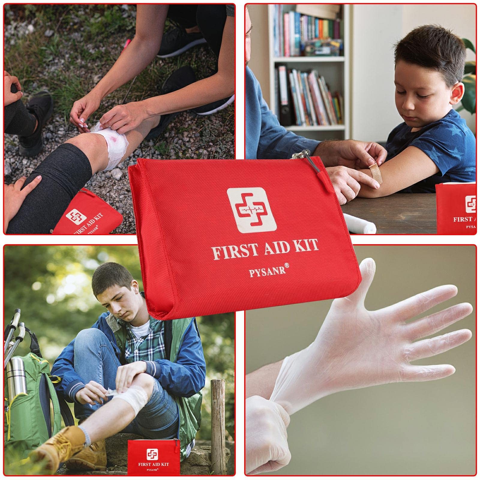 Small First Aid Kit, 150 Piece with Foil Blanket & Scissors, Mini First Aid B…