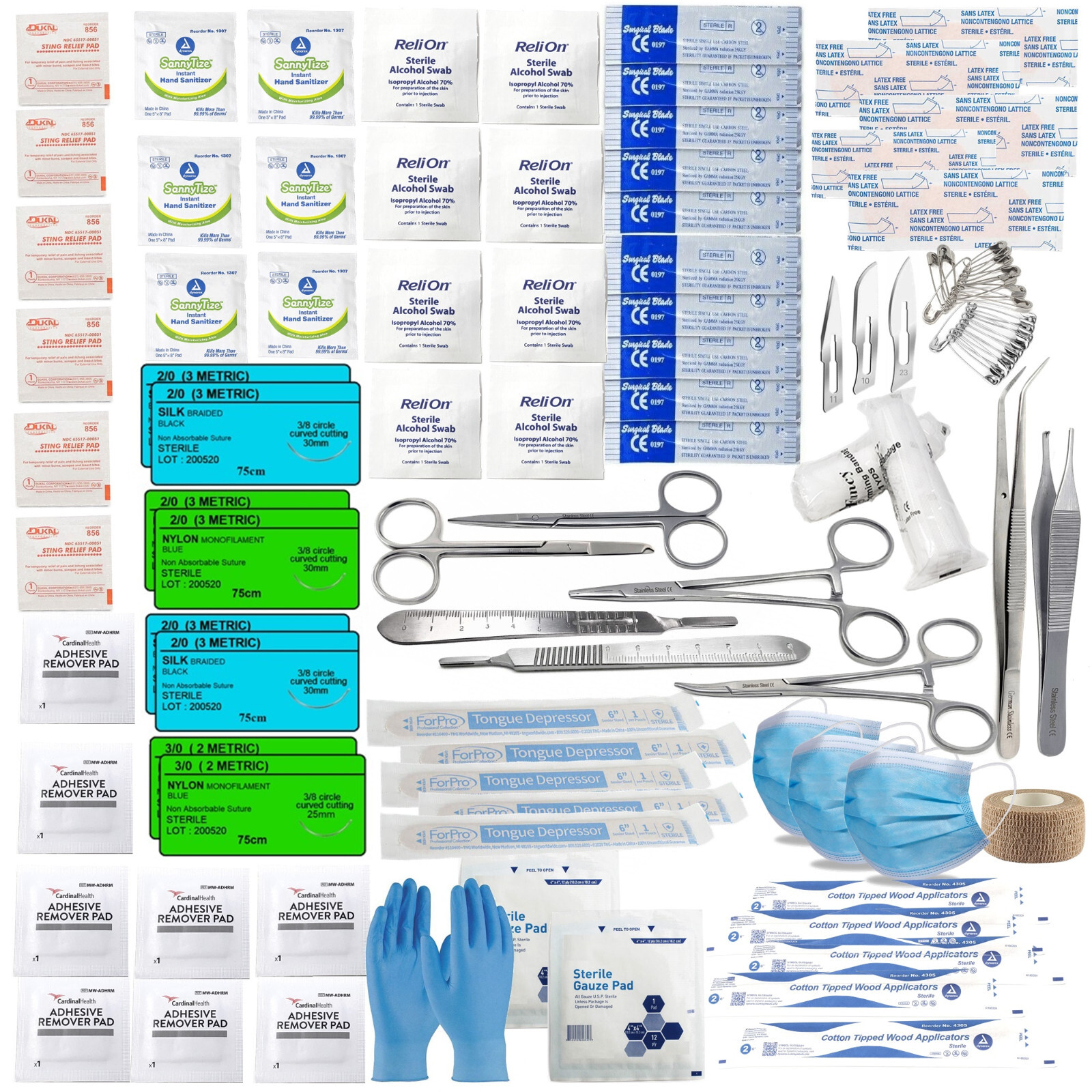 140 Pieces Tactical First Aid Kit Emergency Survival Military Medical Supplies