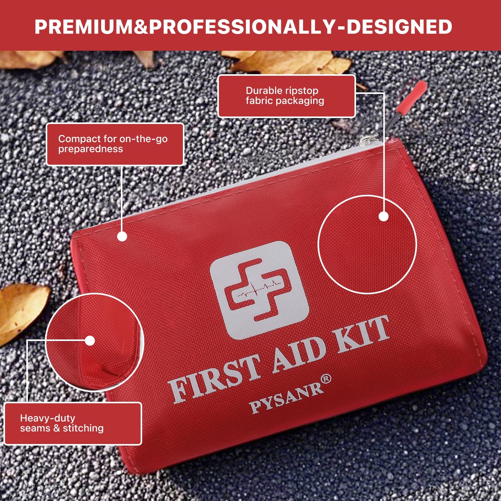 Small First Aid Kit, 150 Piece with Foil Blanket & Scissors, Mini Aid…