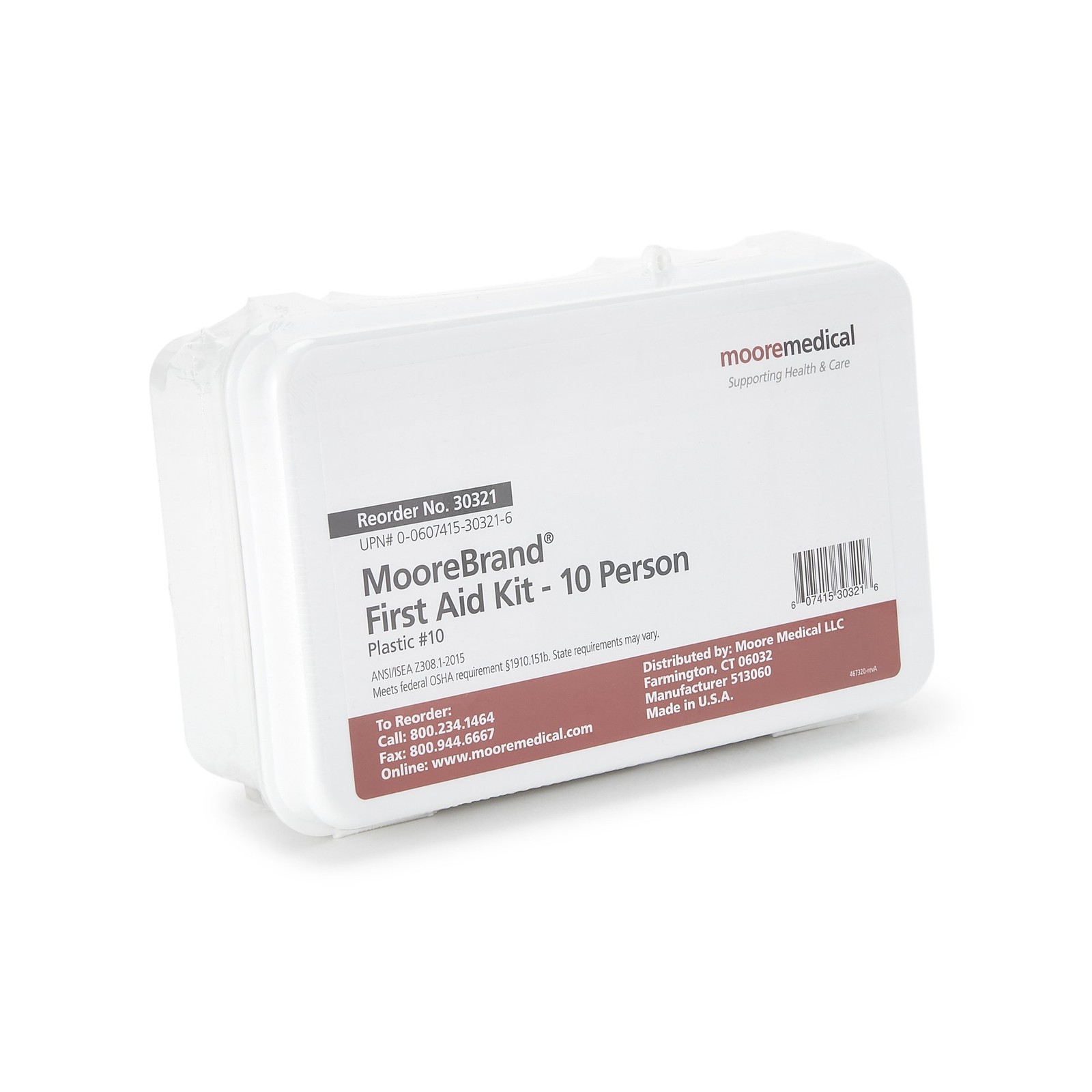 McKesson 10 Person Wall Mount First Aid Kit Plastic Case 12 per Case