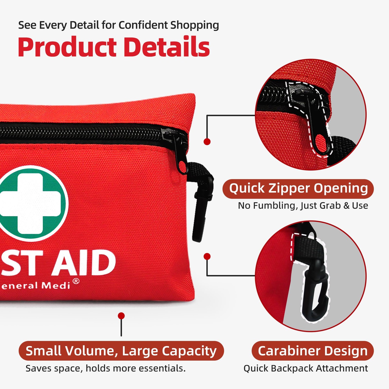 Mini First Aid Kit, 110 Piece Small First Aid Kit – Includes Emergency Foil B…