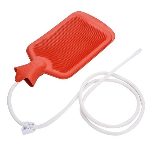 Enema Bag Kit for Colon Cleanse Enemas and Douche 7 Piece Set, Red