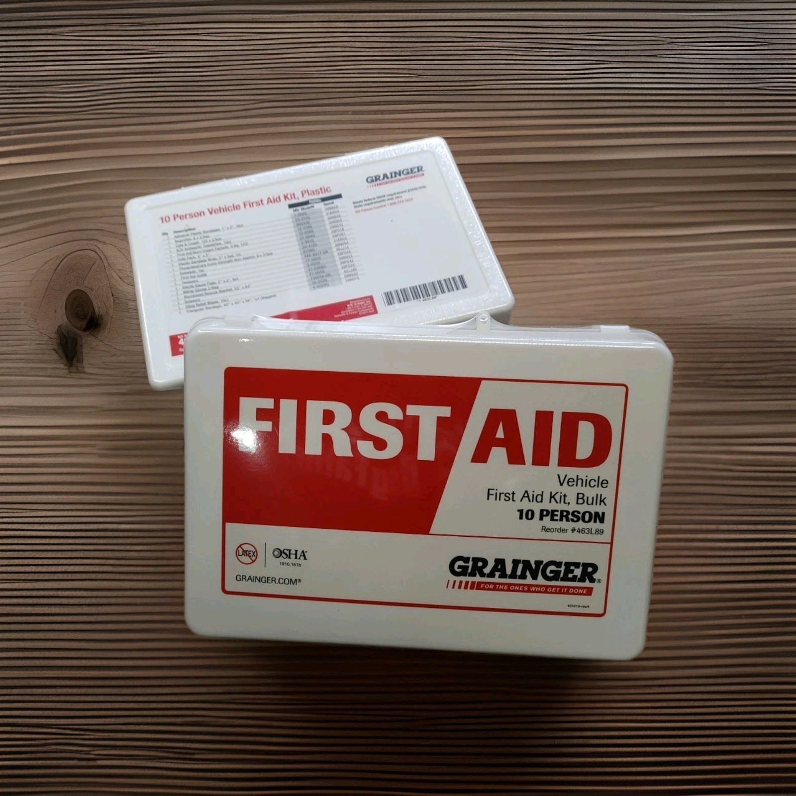 2 Grainger Travel First Aid Kits 10 Person Kit. 2 Medical Vehical Car Kits
