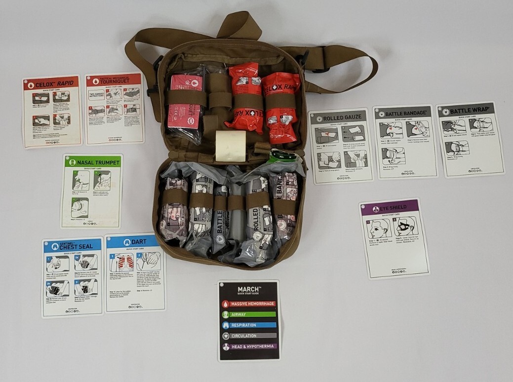 March Medical Gear Mojo First Responder Bag Intermediate Trauma Kit Coyote Brown