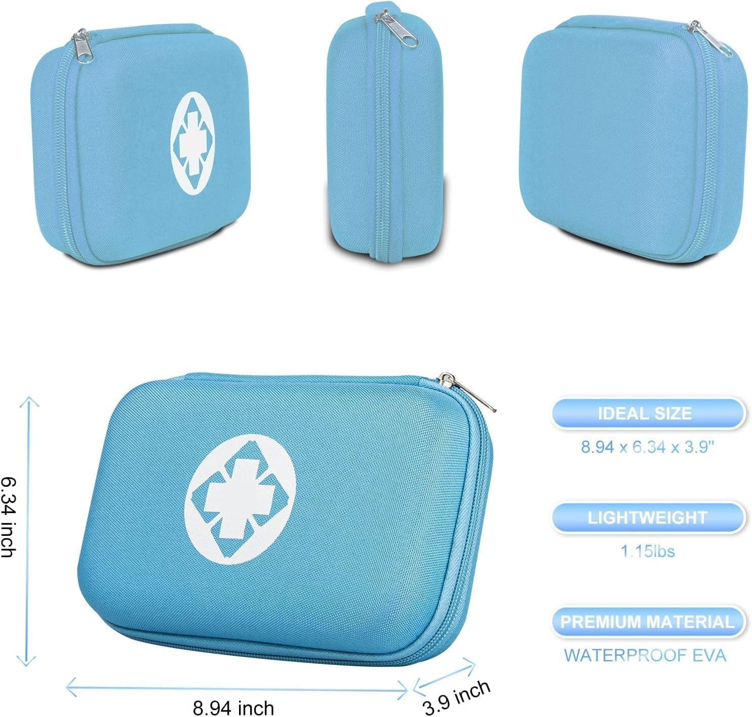 Waterproof 276-Piece First Aid Kit – Portable Emergency Supplies for Adventures