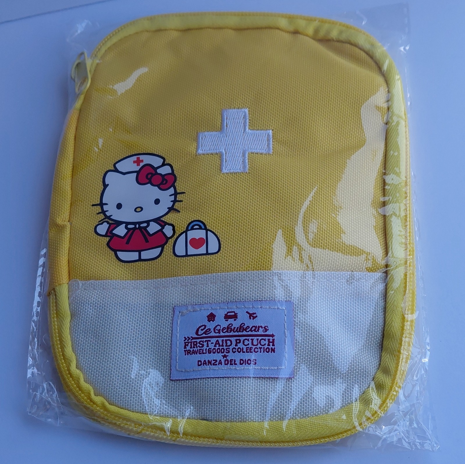 CeCebears Hello Kitty First Aid Pouch Zipper Bag Yellow White Red