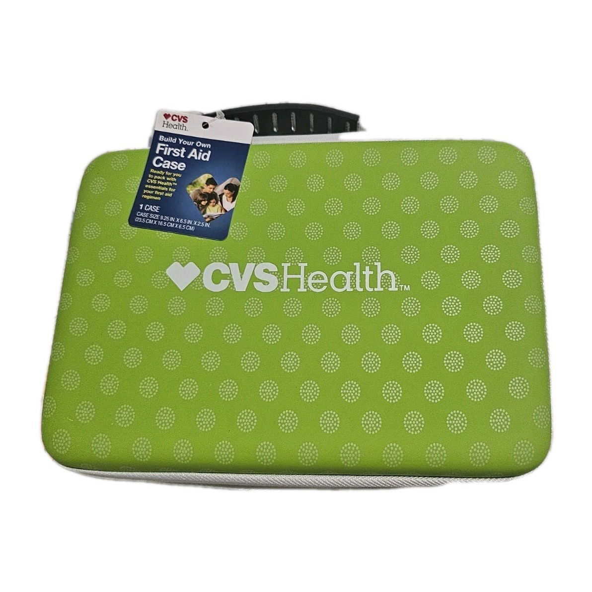 CVS HEALTH BUILD YOUR OWN FIRST AID CASE LIME GREEN 9.25” X 6.5” X 2.5” IN/ NEW