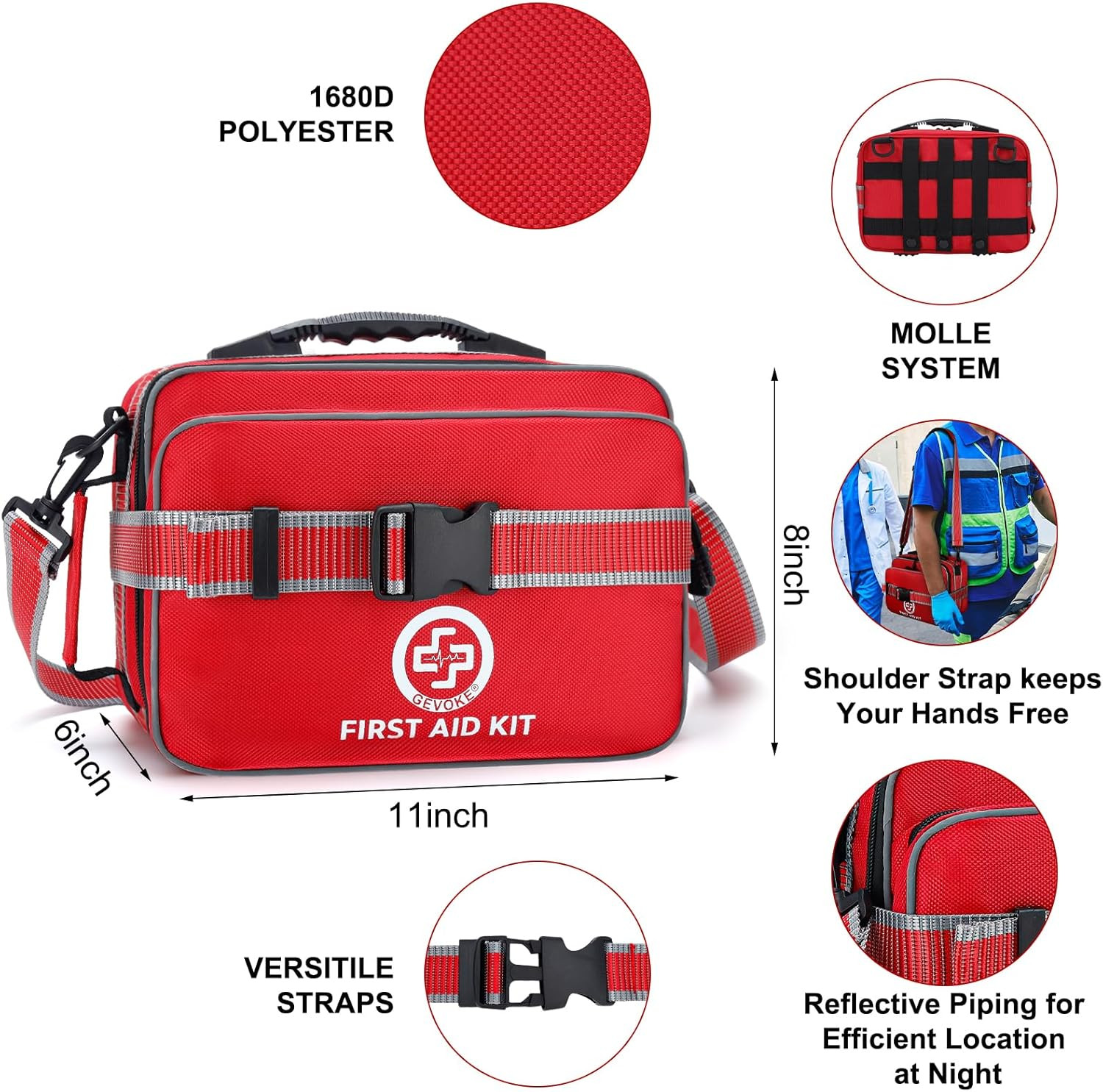 Professional 500 Piece Emergency First Aid Kit for Home, Car, Travel