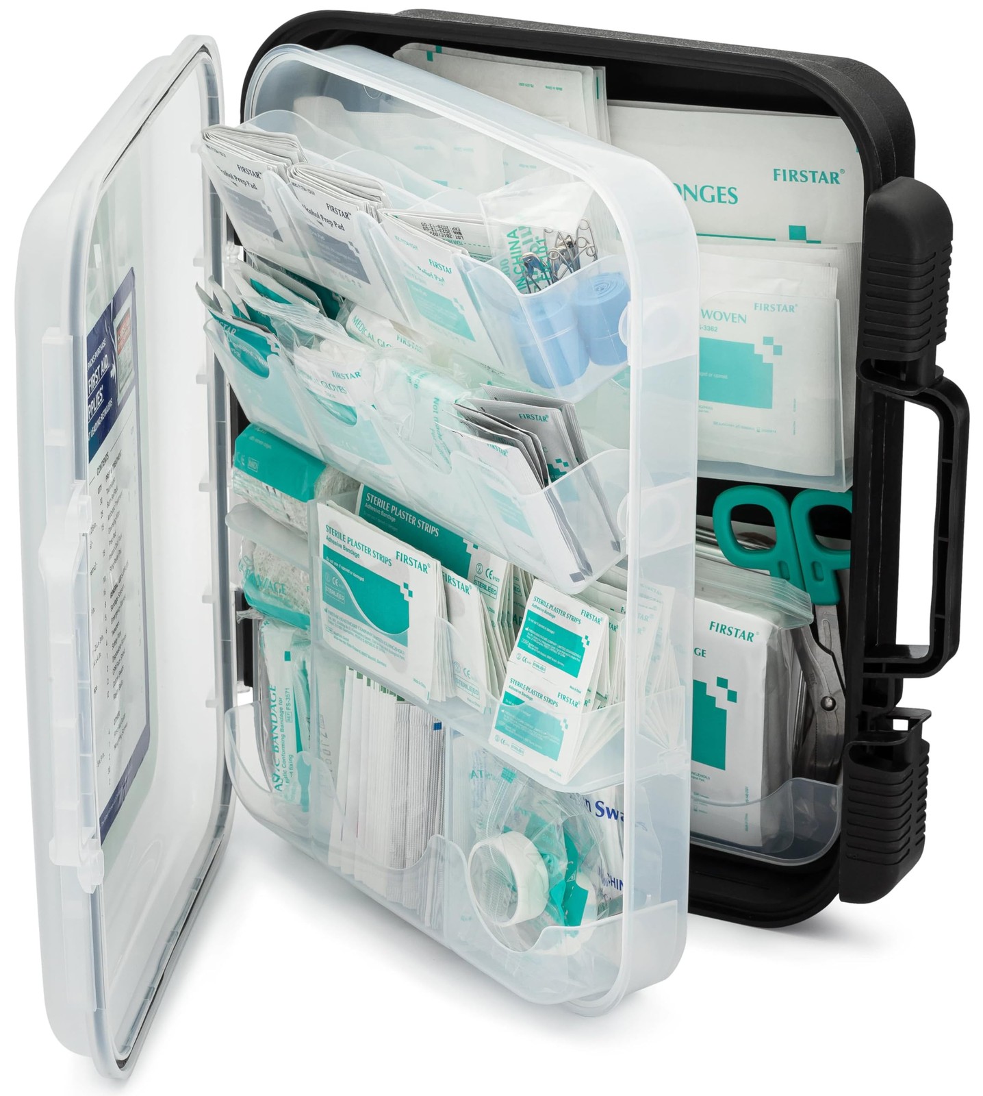 Large First Aid Kit Cabinet, Wall Mountable & Portable, OSHA Compliant
