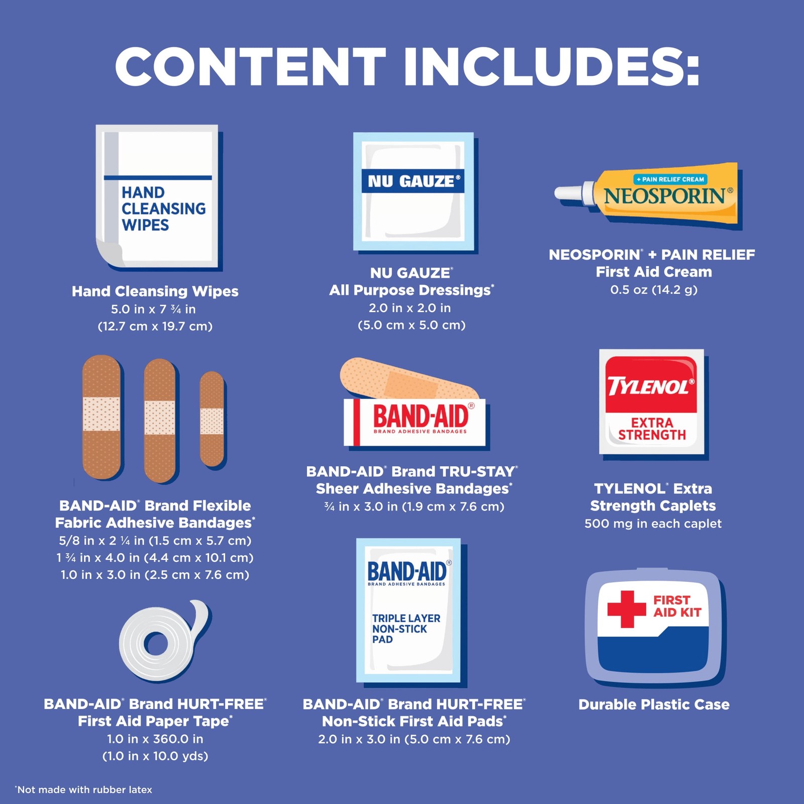 BAND-AID Brand Travel Ready Portable Emergency First Aid Kit, 80 Piece