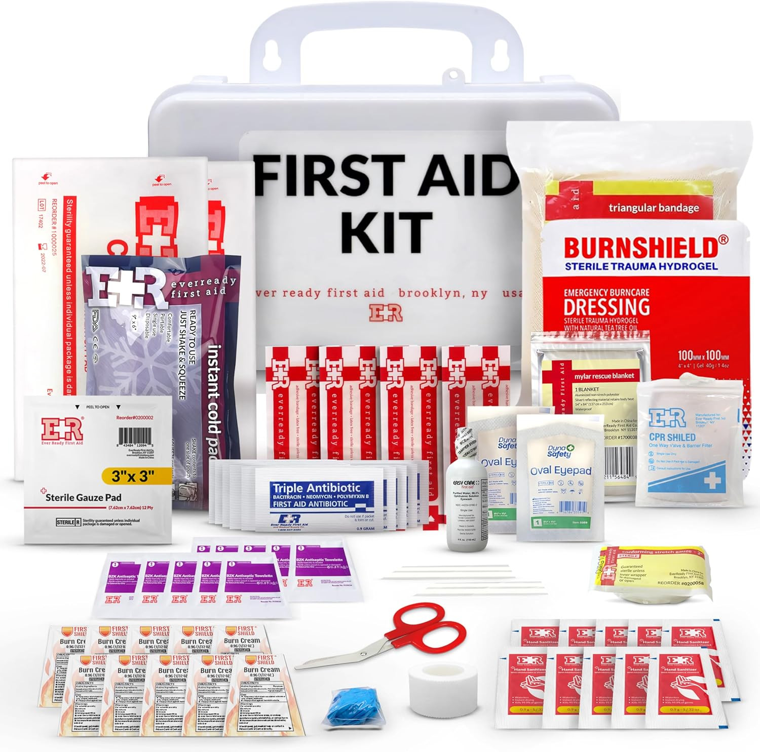 10 Person First Aid Kit OSHA ANSI Compliant Emergency Medical Kit