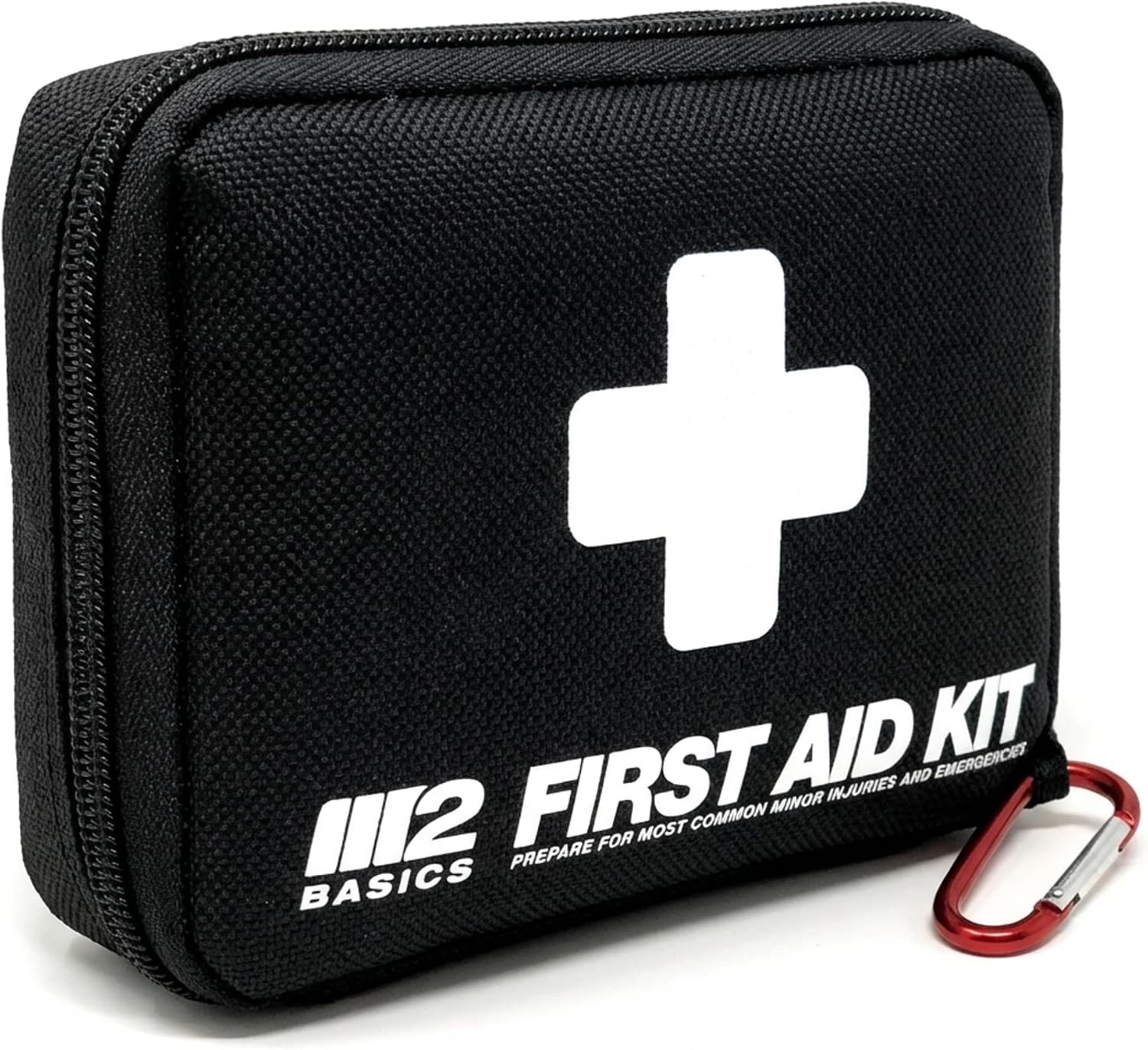 M2 BASICS 150-Pc First Aid Kit – Compact Bag for Travel, Home & Car