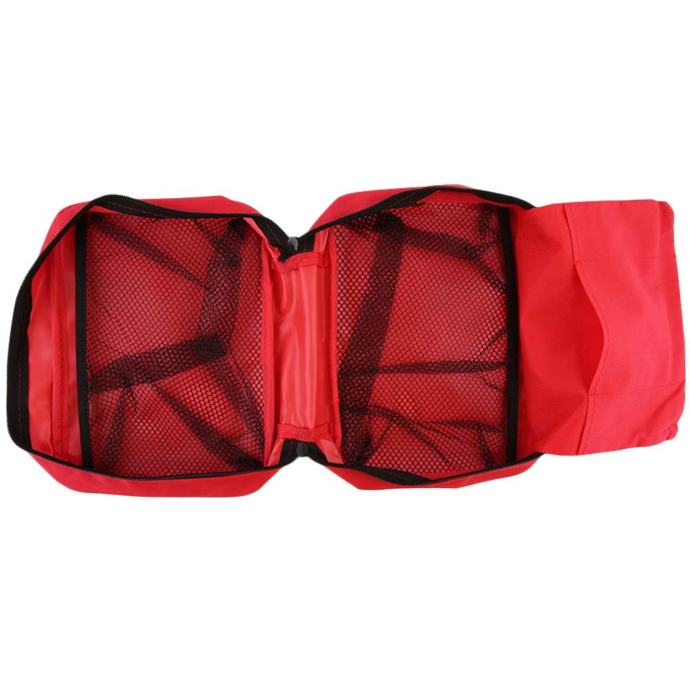 Red First Aid Kit Bag Empty Travel 1 Count (Pack of 1),