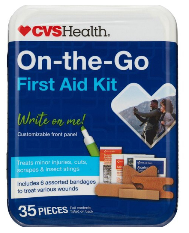 CVS First Aid On-the-Go Essentials Kit 1 Kit, 0.1 lbs. Item # 405572 35pc