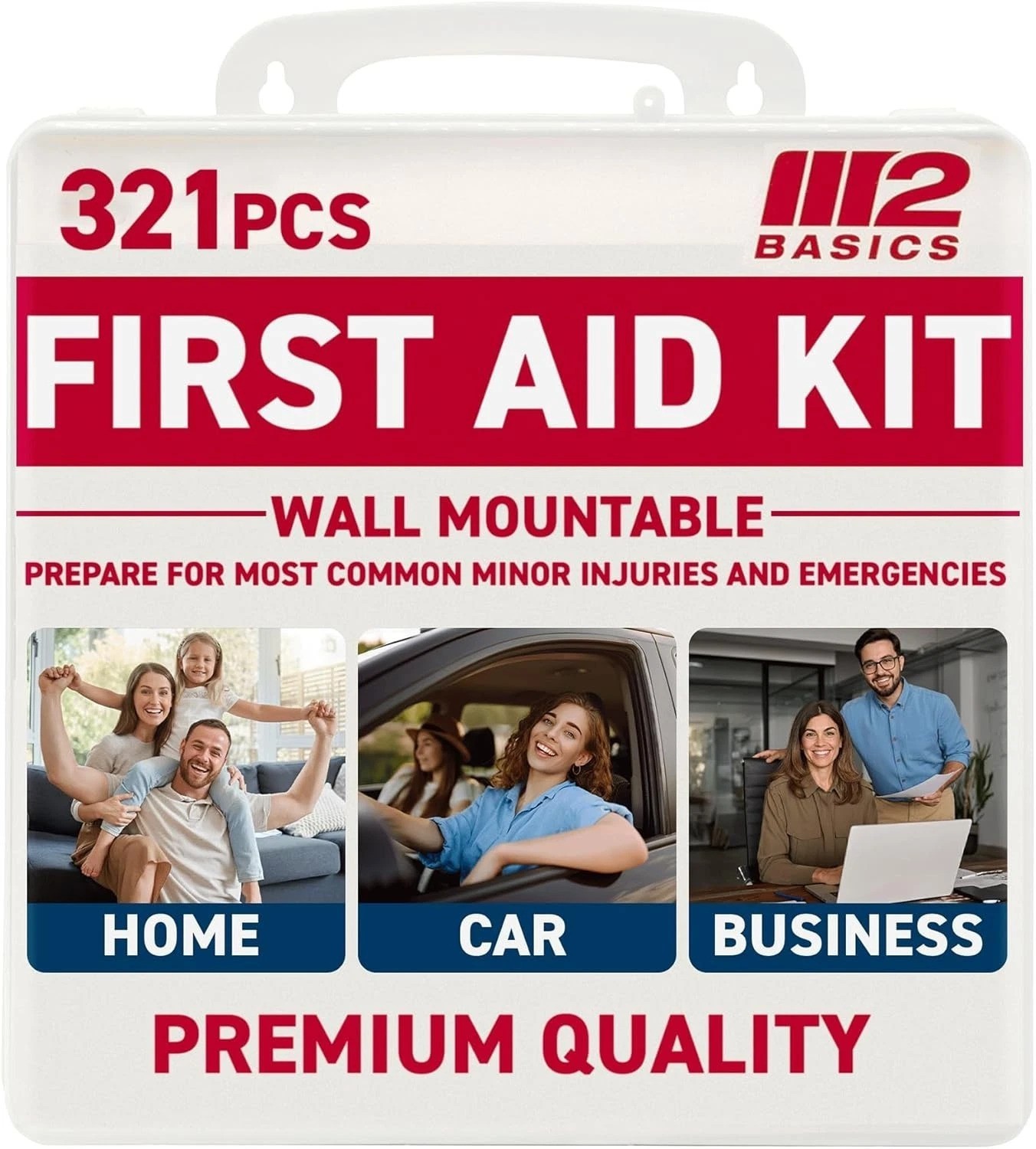 321-Piece Hard Case First Aid Kit: Organized Medical Supplies for Any Situation