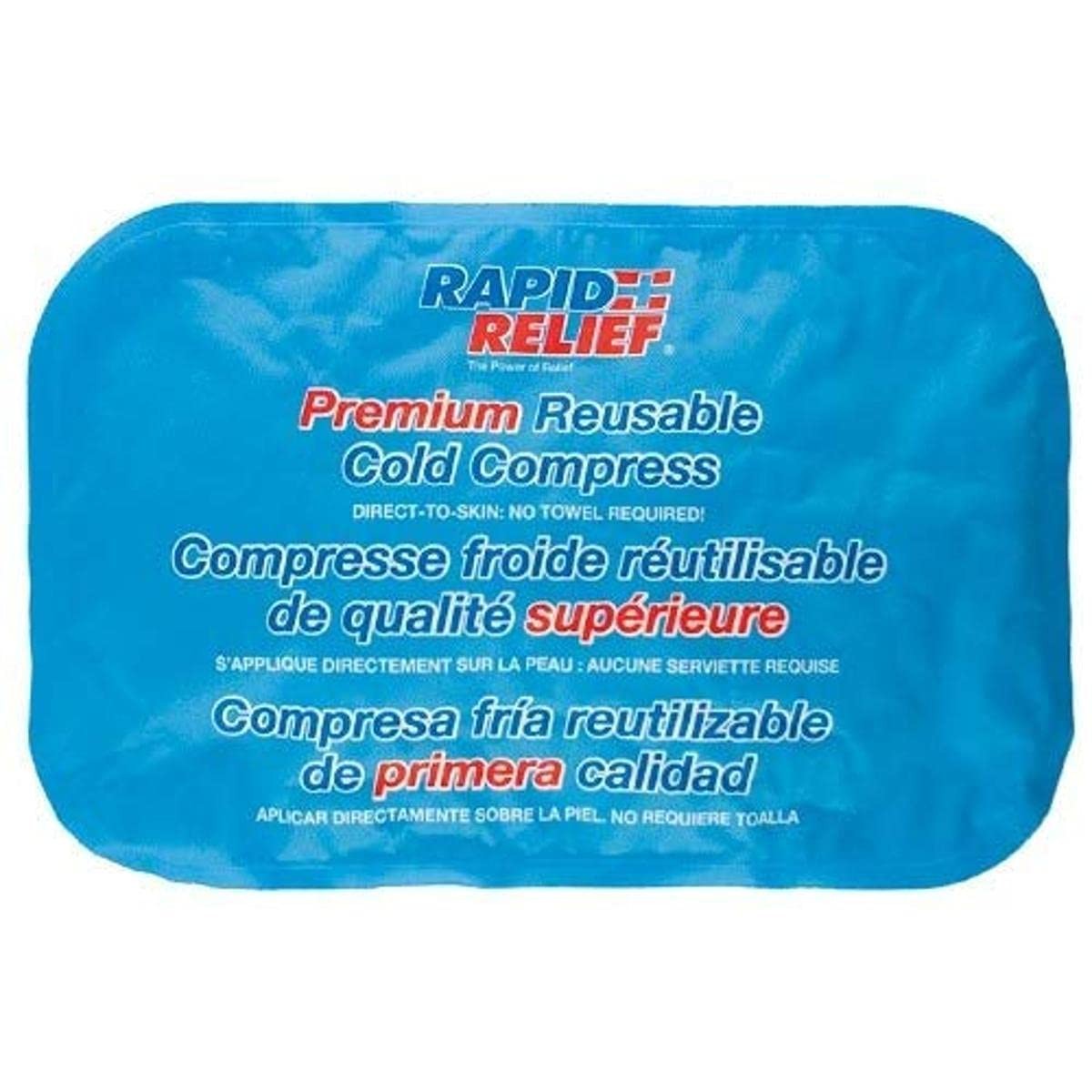 Rapid Relief Large Reusable Gel Cold Compress Comfortable Flex Ice Packs for…