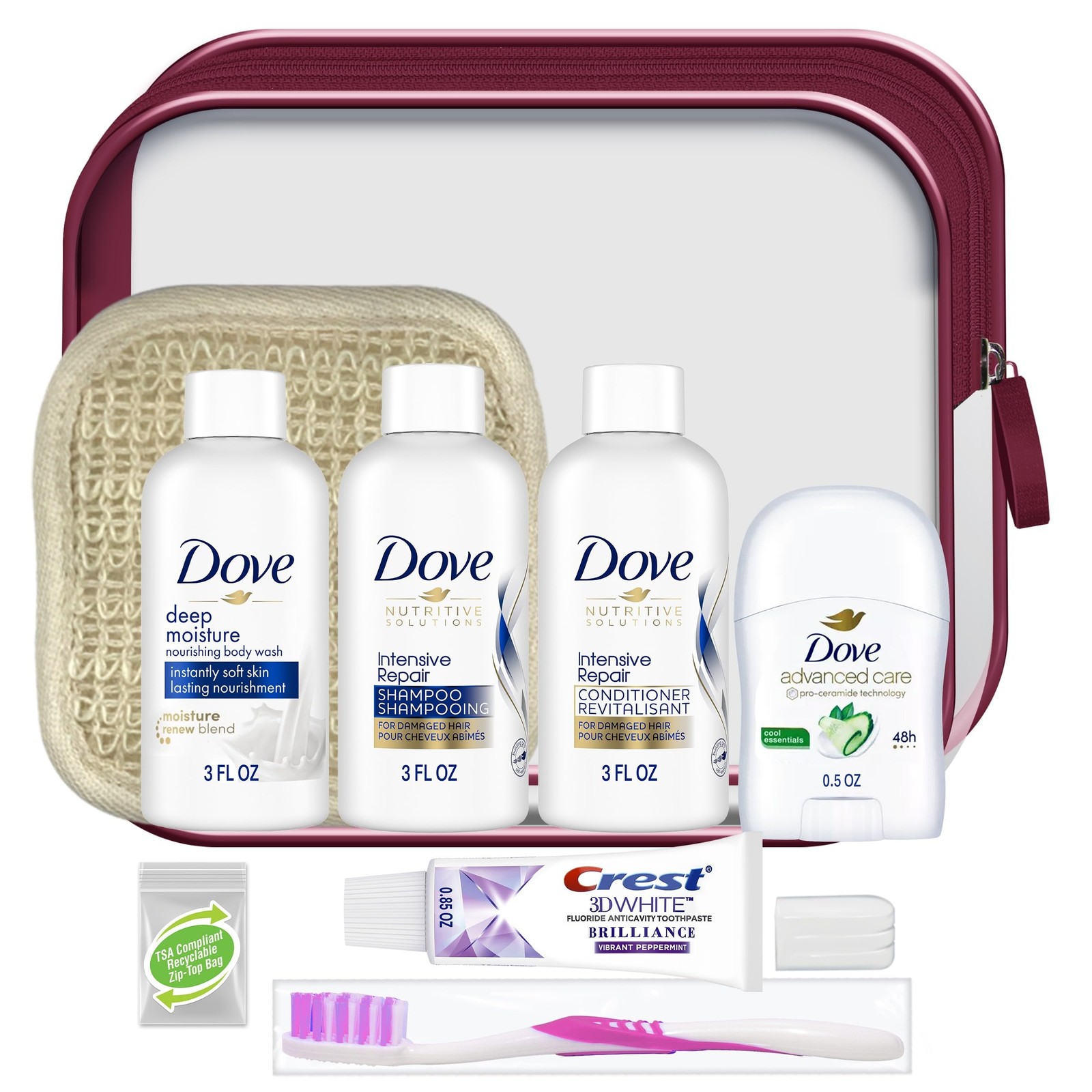 Convenience Kits International Women’s 10pc Kit Travel Size, Multicolor