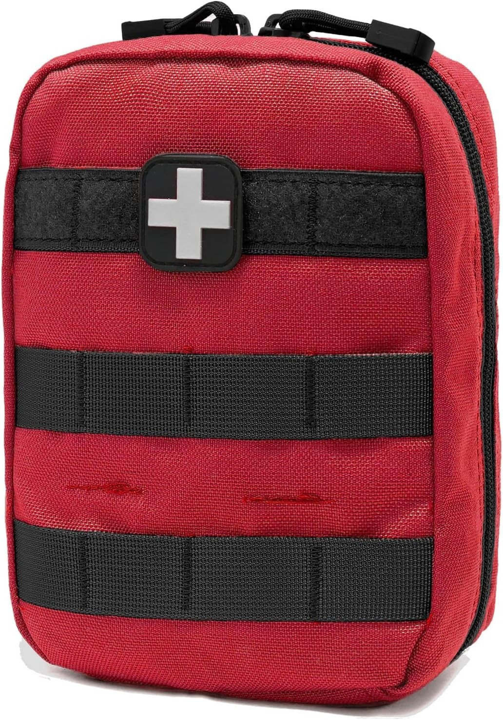 Red EMT Pouch MOLLE First Aid Kit – 180 Medical Supplies, Tactical, Waterproof