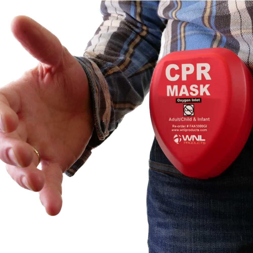 Complete CPR Rescue Mask Kit with Child & Adult Masks, Gloves, and Virus Shield