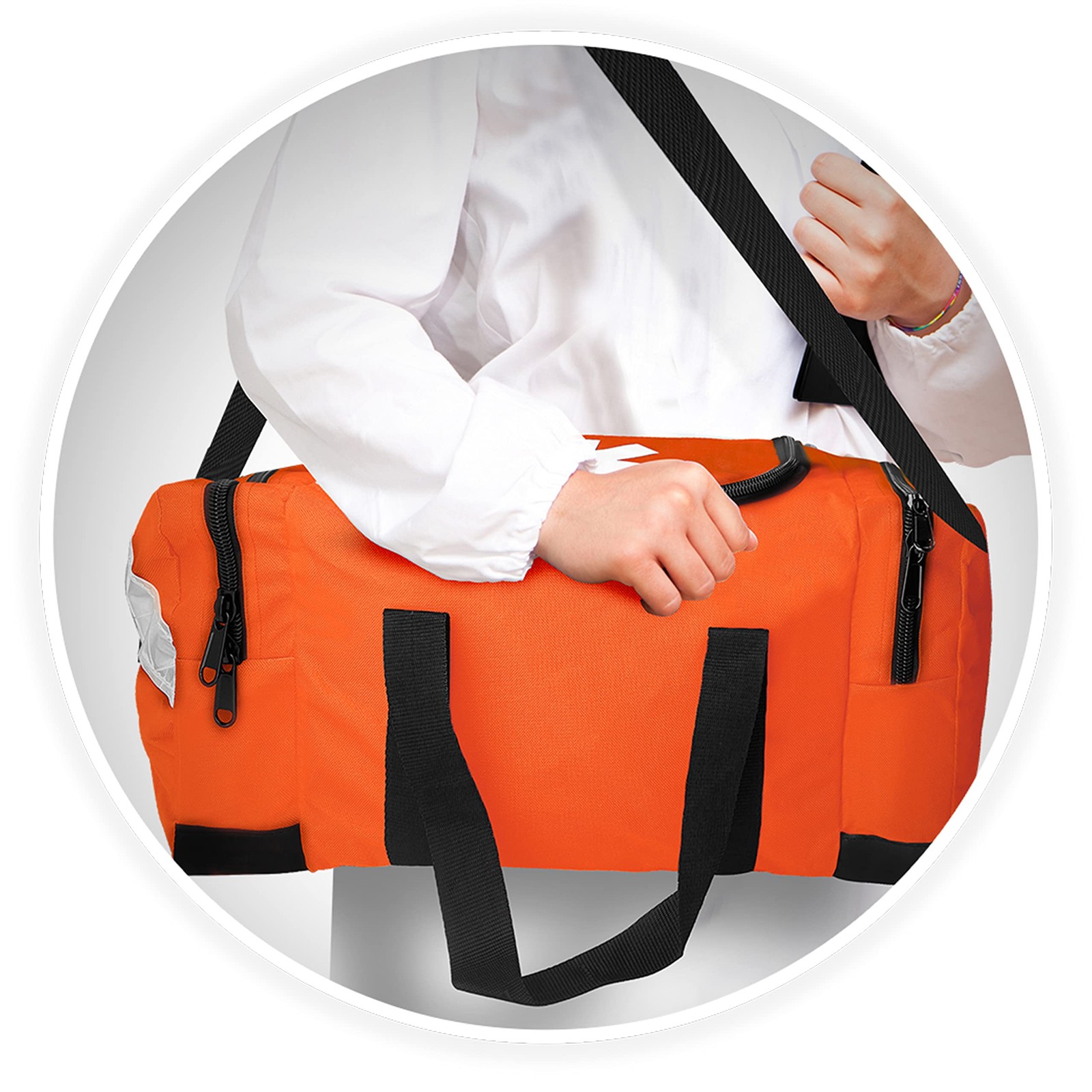 Large EMT First Responder Trauma Medical Bag 21x12x9 Inches Orange