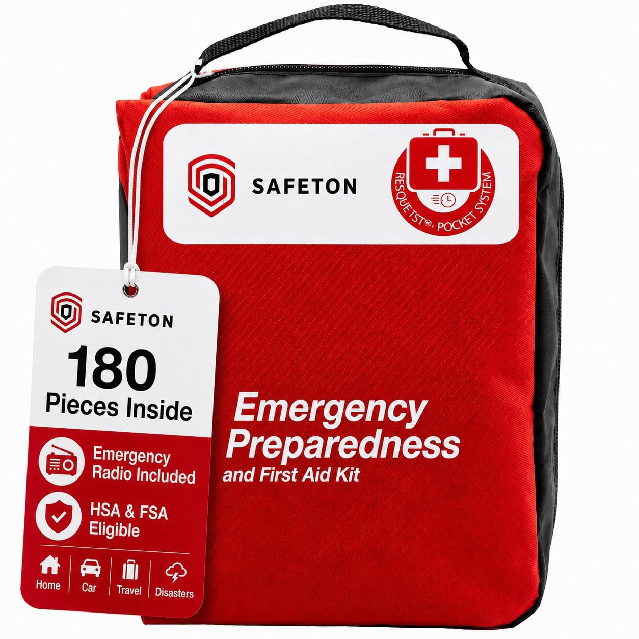 Travel-First Aid-Kit Car-Home 180 Piece Survival-Kit Outdoor-Adventure – Full…