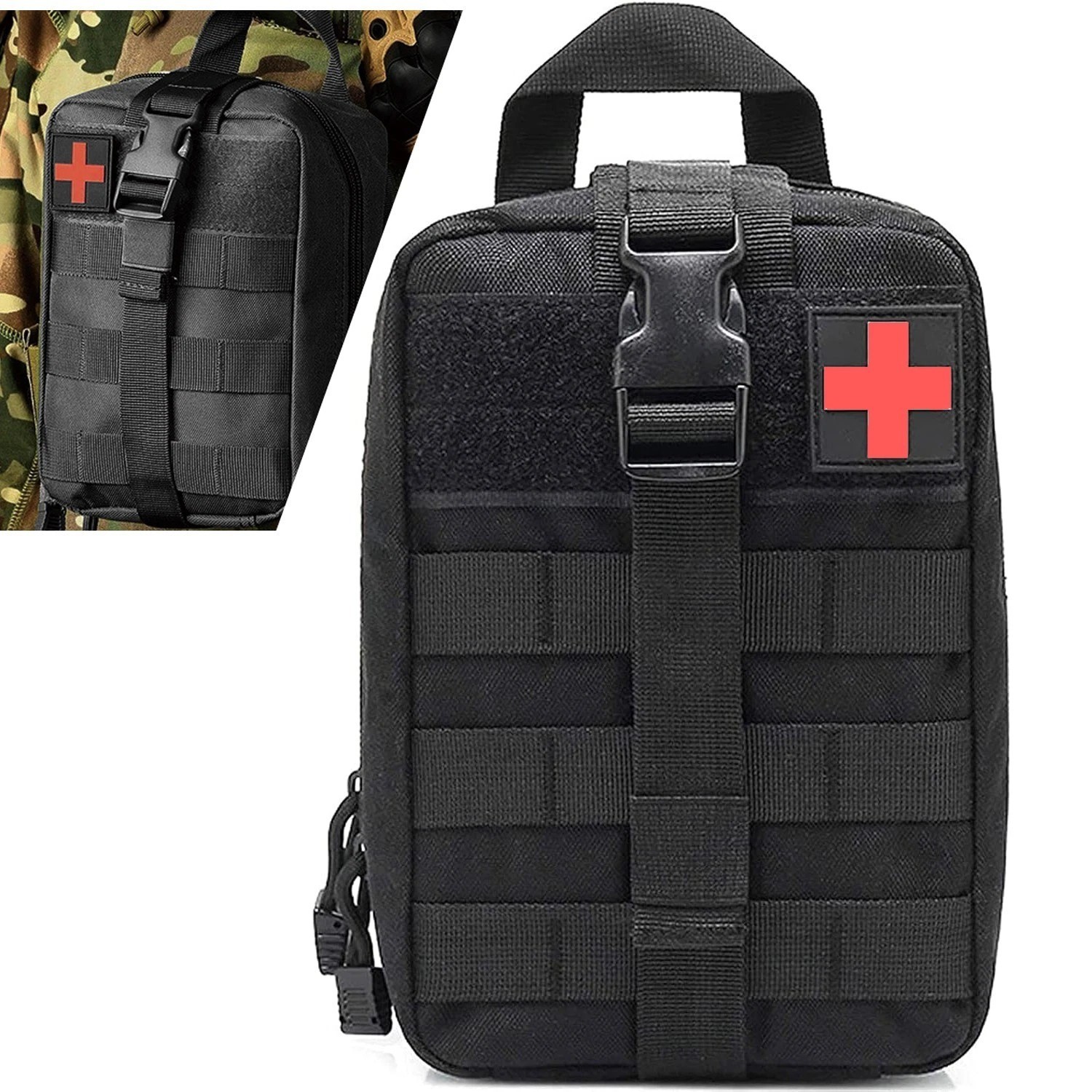Emergency Trauma First Aid Kit – Tourniquet – Military Survival IFAK EMT Outdoor