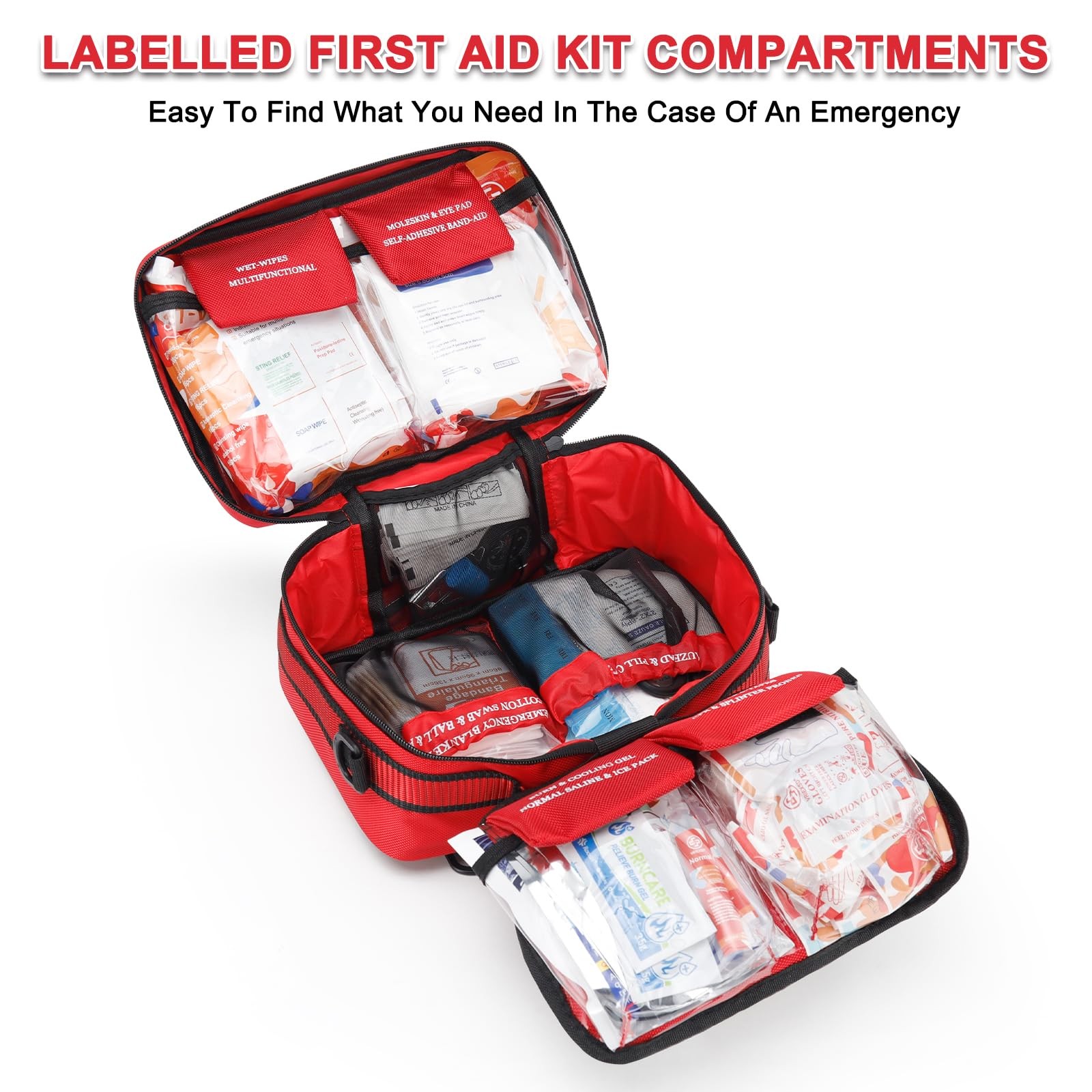 VRIEXSD Premium 450 Piece Large First Aid Kit for Home, Travel, Camping, Car,