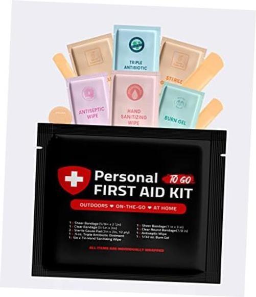 Portable Travel Size First Aid Kit – Perfect for Home, Office, Car, Black