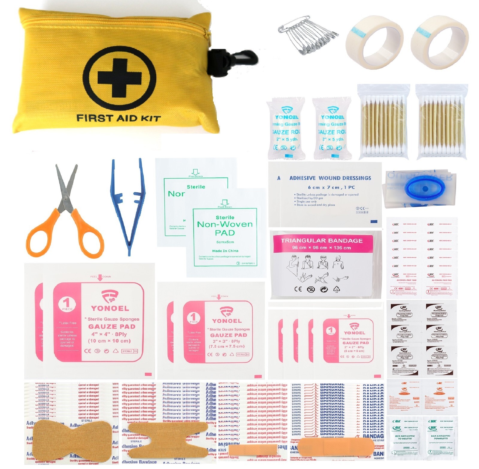 151 Pcs First Aid Kit Medical Emergency Trauma Military Survival Travel 10 Sets