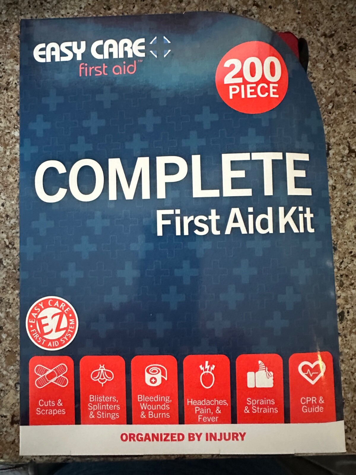 Easy Care Complete First Aid Kit 200 Piece Red Pouch Case – Brand New