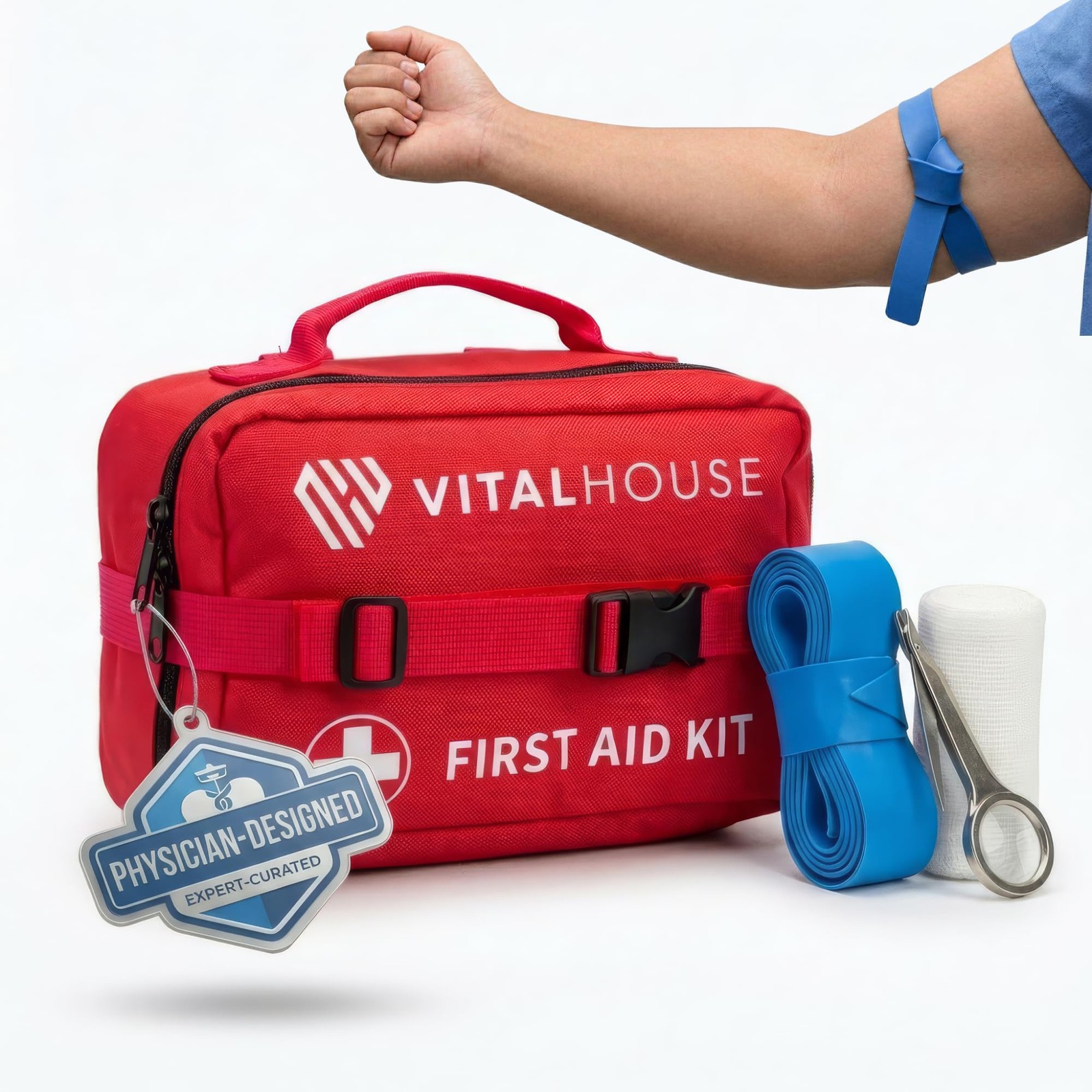 First Aid Kit 346 Piece with Tourniquet | Physician-Designed Emergency & Trau…