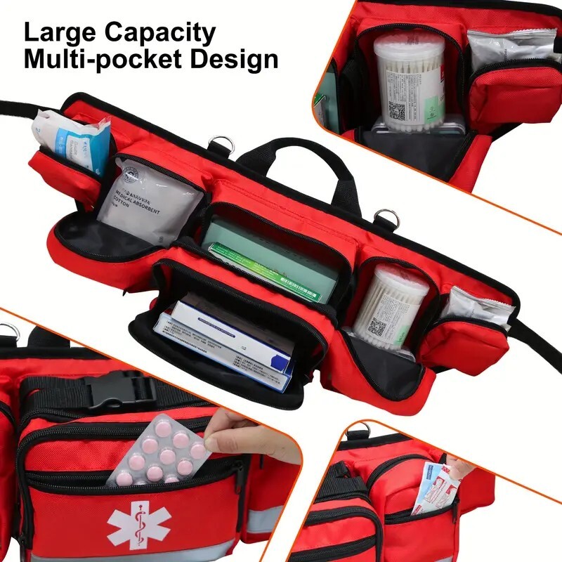 🎯 First Aid EMT Waist Bag Medical Supplies Trauma First Responder Waist Bag