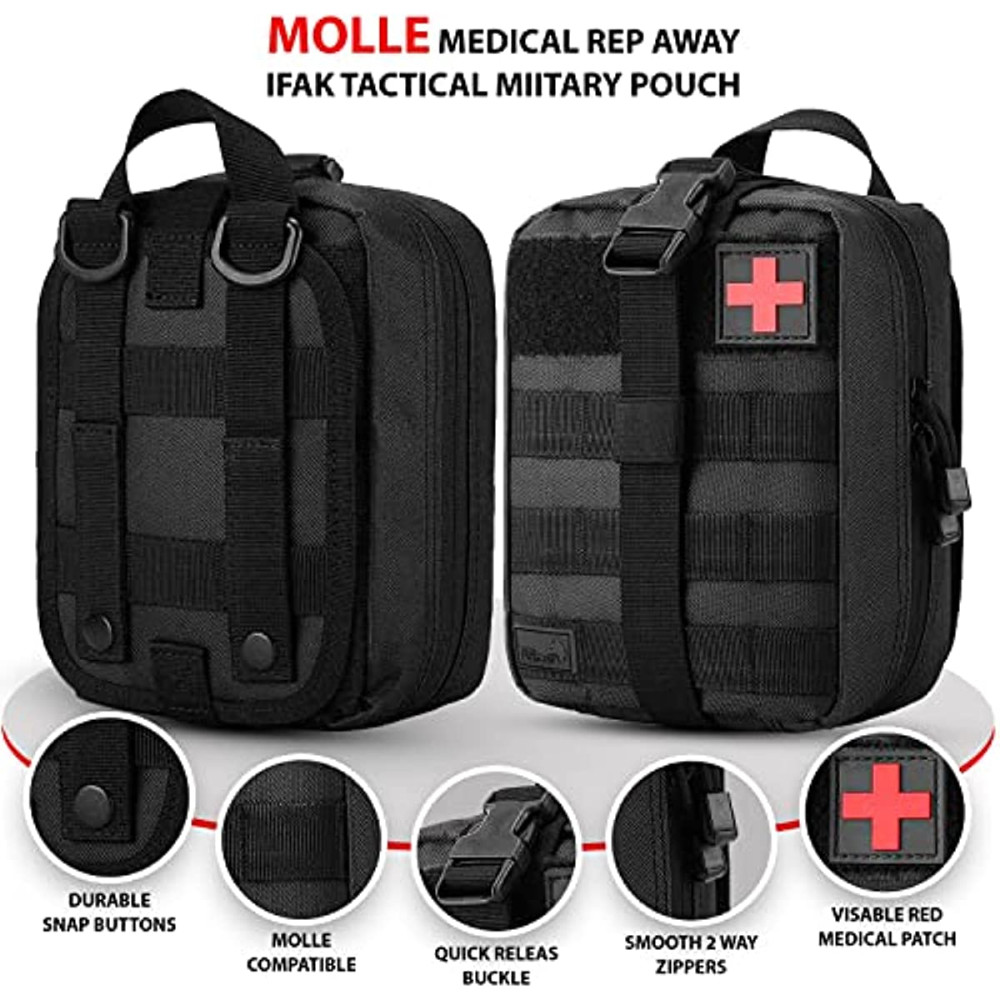 Tactical MOLLE Rip Away EMT First Aid IFAK Pouch Medical Empty Bag