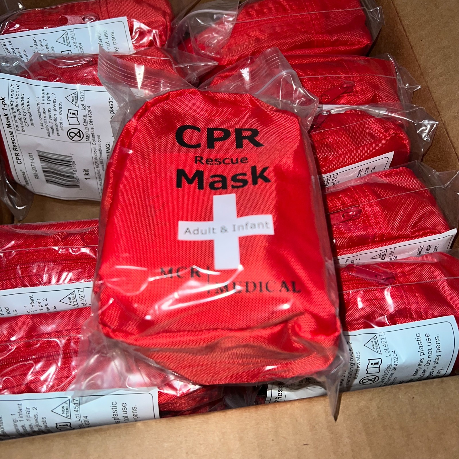 10x Adult Child + Infant CPR Pocket Resuscitator Rescue Masks w/ 2 Valves New