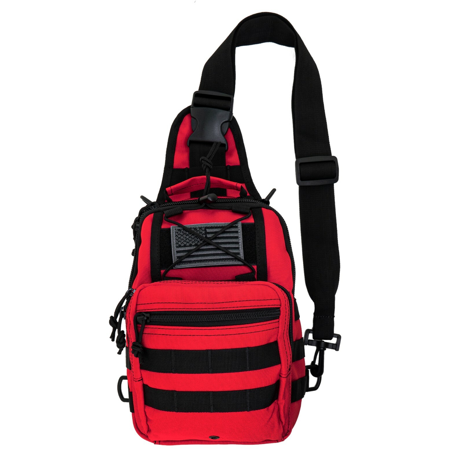 LINE2design First Aid Sling Backpack – EMS Emergency Medical Molle Bag – Red