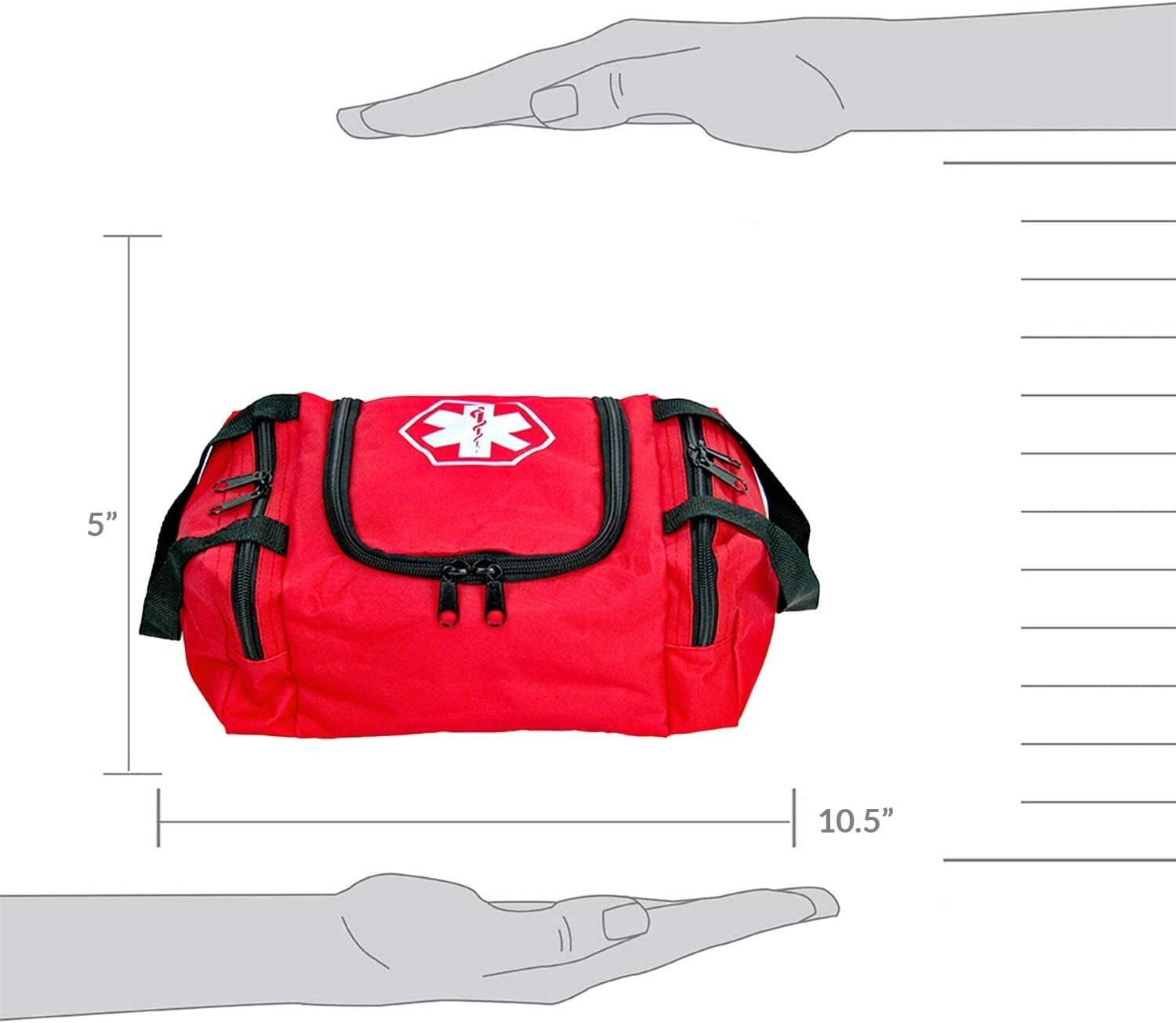 DIXIE EMS 636841-R EMPTY FIRST RESPONDER II TRAUMA BAG RED