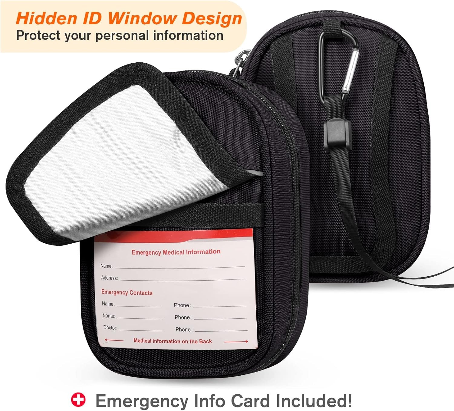 Insulated Medicine Carrying Case Small Travel Emergency Medication Organizer Bag