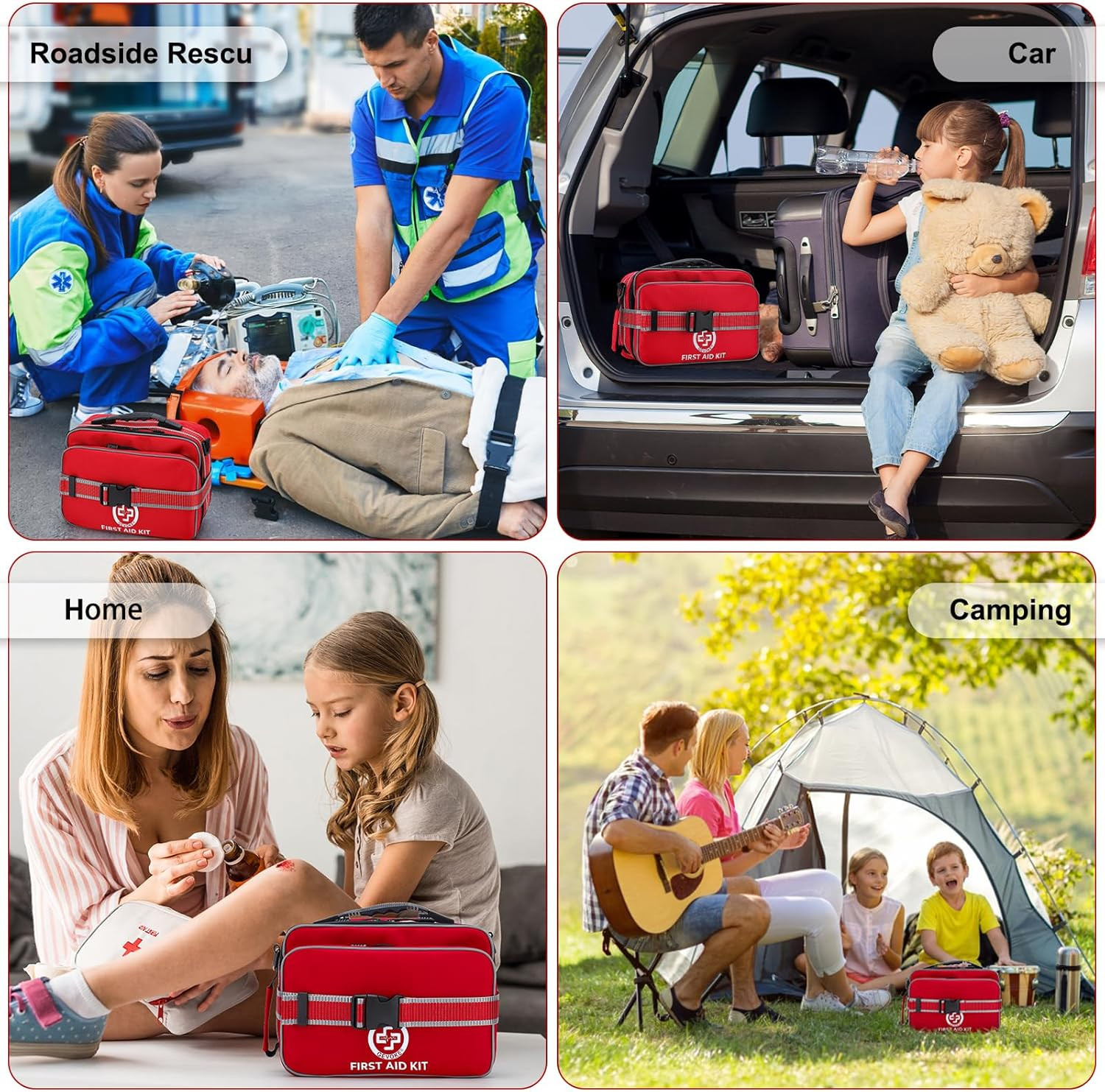 Professional 500 Piece Emergency First Aid Kit for Home, Car, Travel