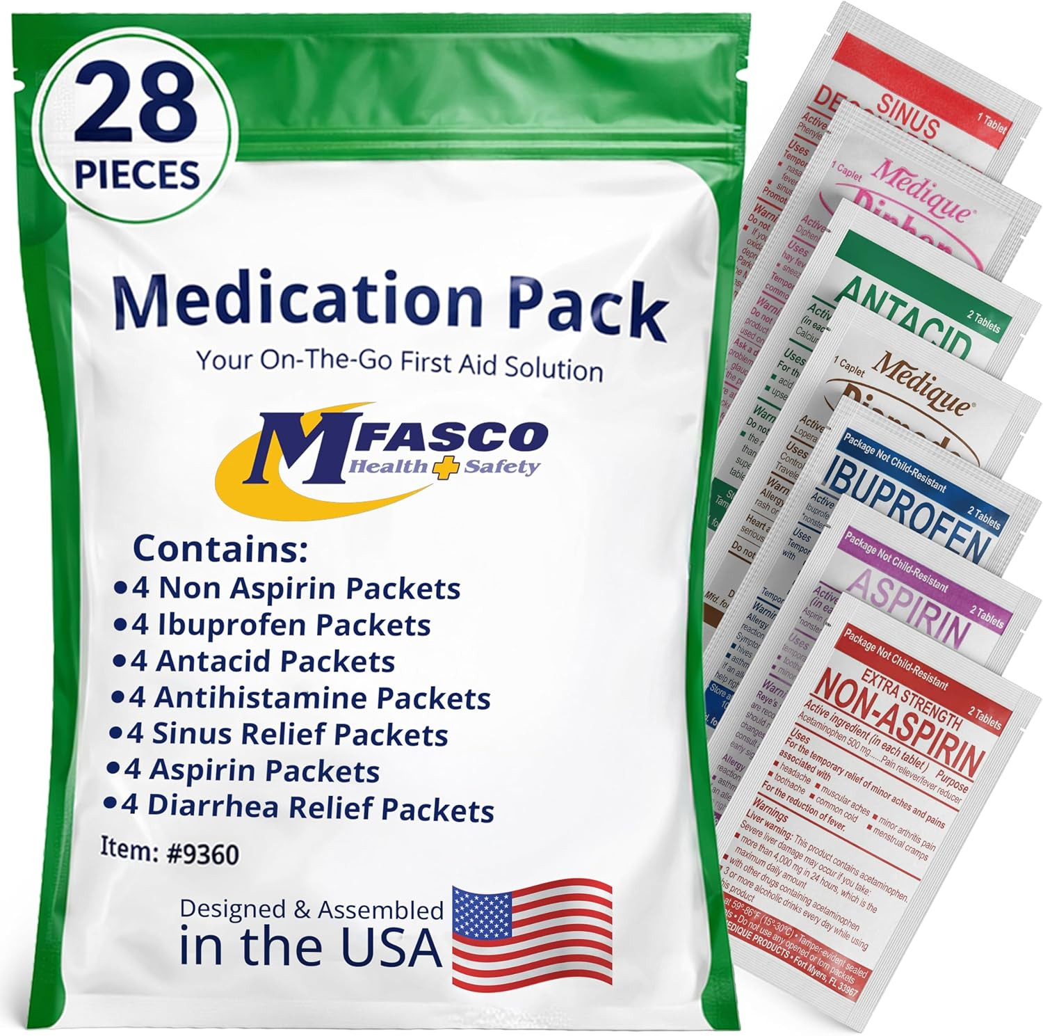 – 7 in 1 – Travel Size Medicine Kit – TSA Approved | 28 First Aid Emergency O…
