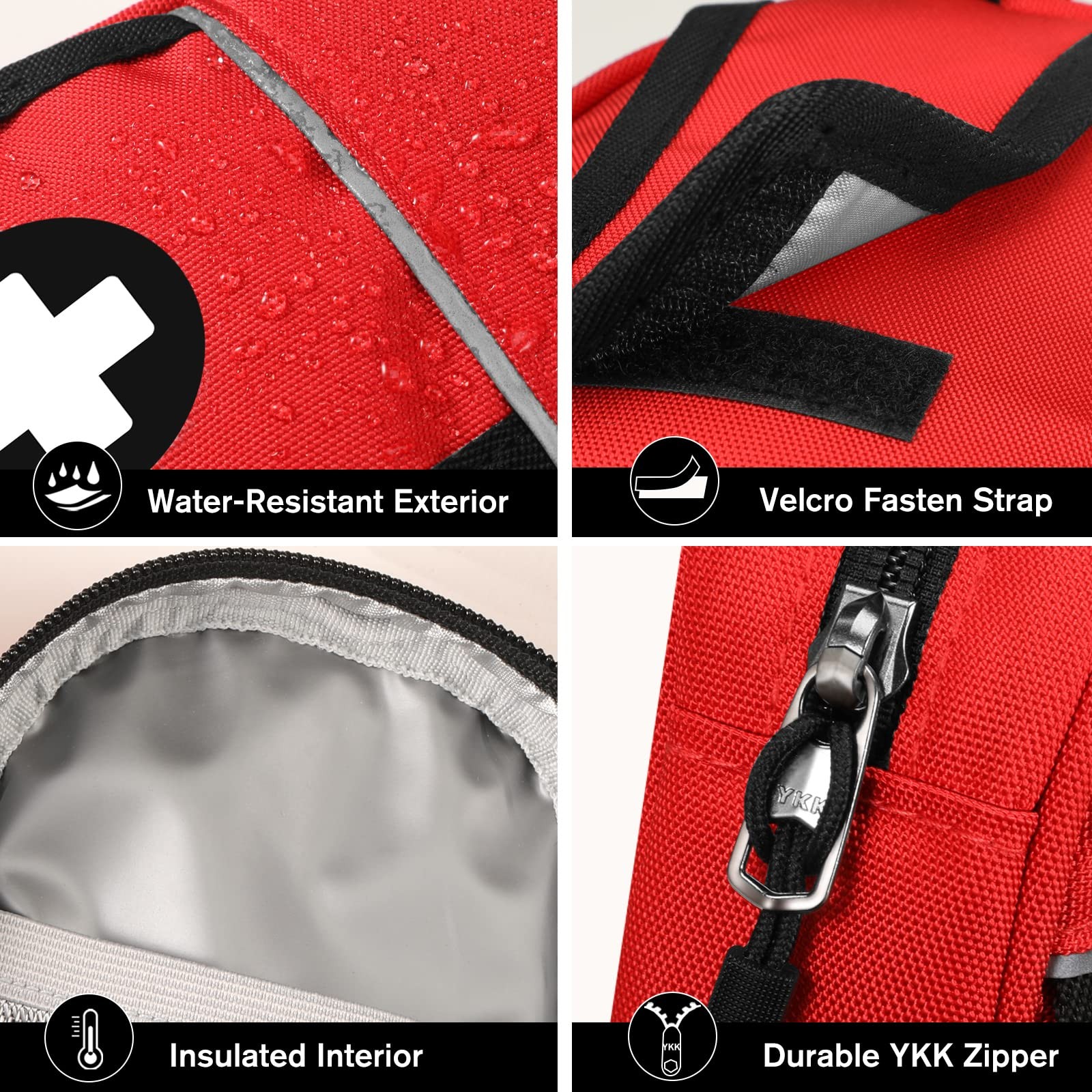 SITHON Insulated Medicine Carrying Case Bag – Small 1 Count (Pack of 1), Red