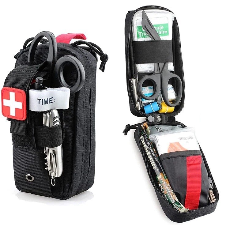 Tactical Molle First Aid Kit Medical EDC Pouch Tourniquet Scissors Waist Pack US