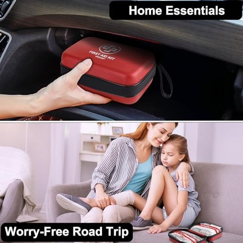 320-Piece Waterproof First Aid Kit – Hard Shell for Home, Camping, Travel & Emer