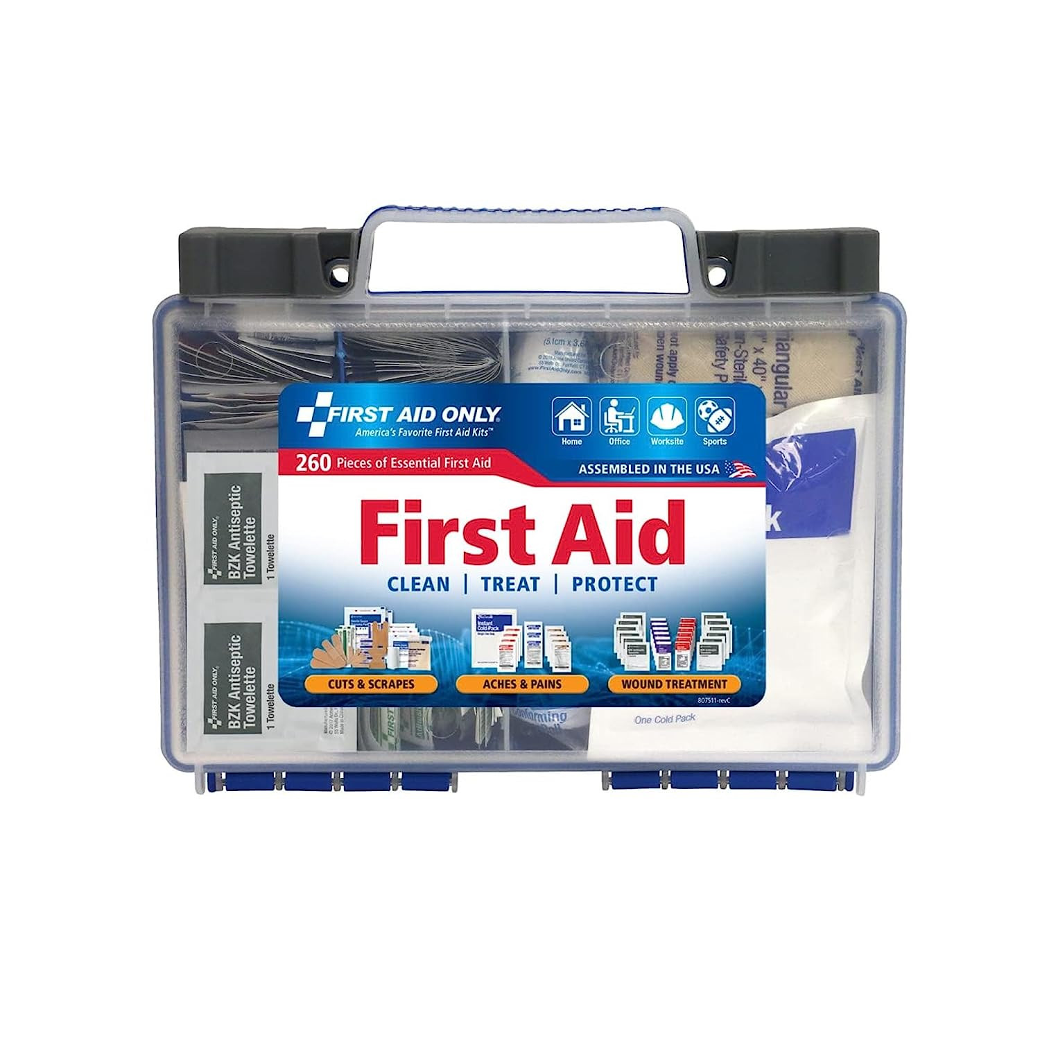 First Aid kit 260 Combo Pieces All-Purpose for Nurse Adult Infant OSHA Compliant