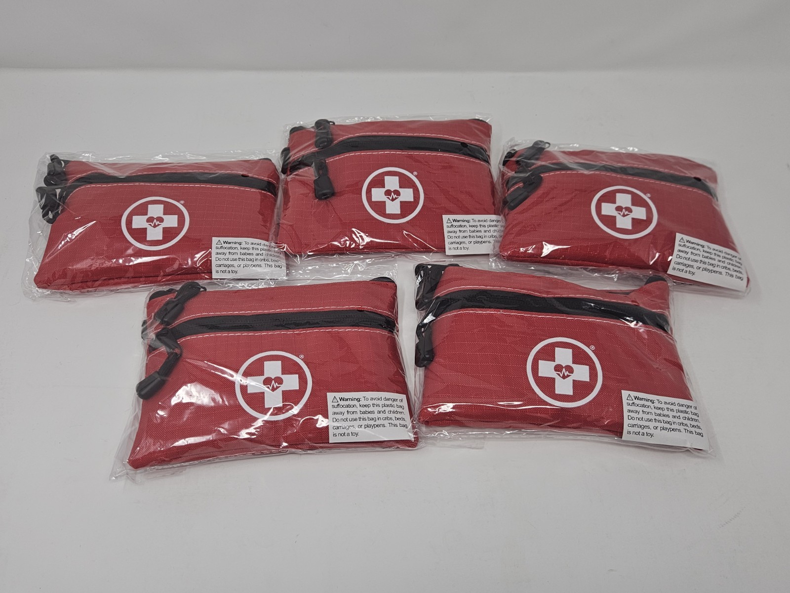 [5 Pack] Swiss Safe 2-in-1 First Aid Kit for Car, Travel & Home, 64 Piece