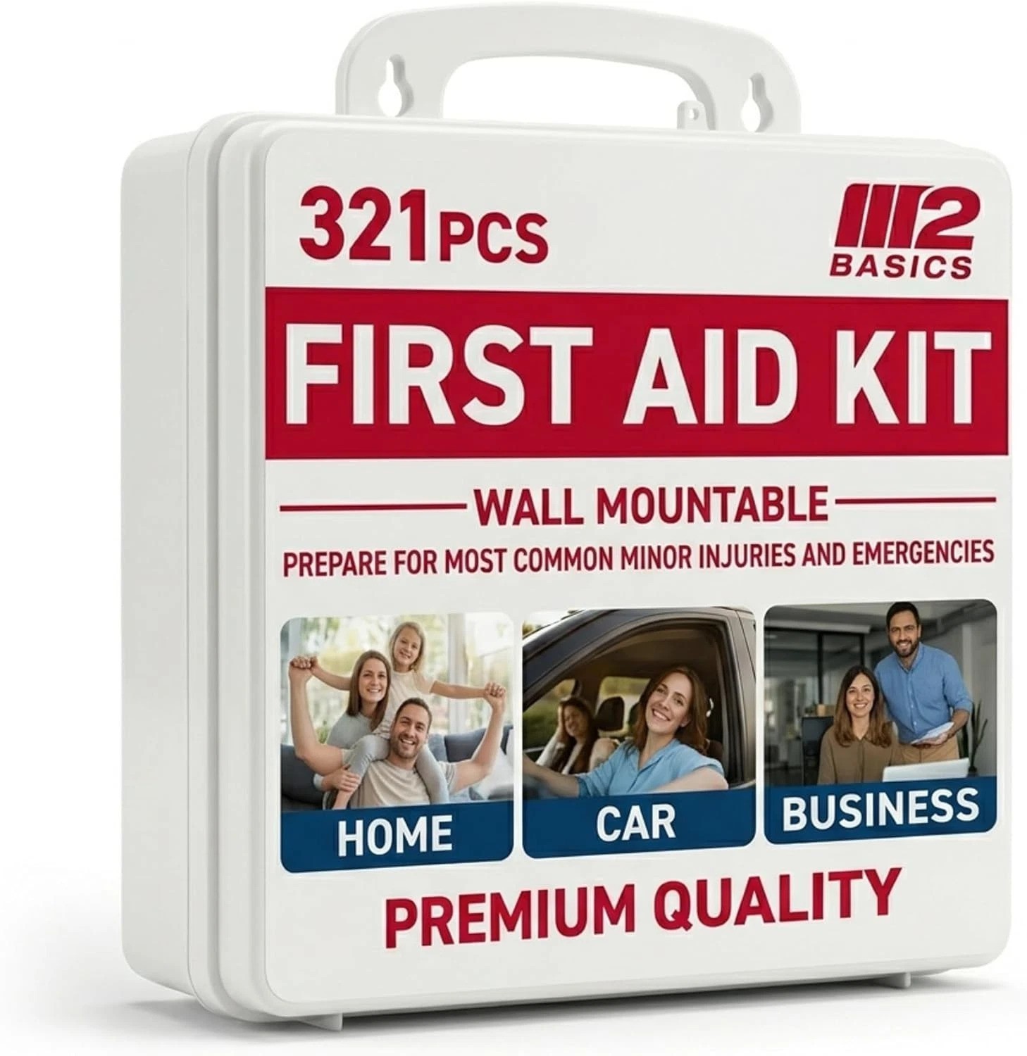 321-Piece Hard Case First Aid Kit: Organized Medical Supplies for Any Situation