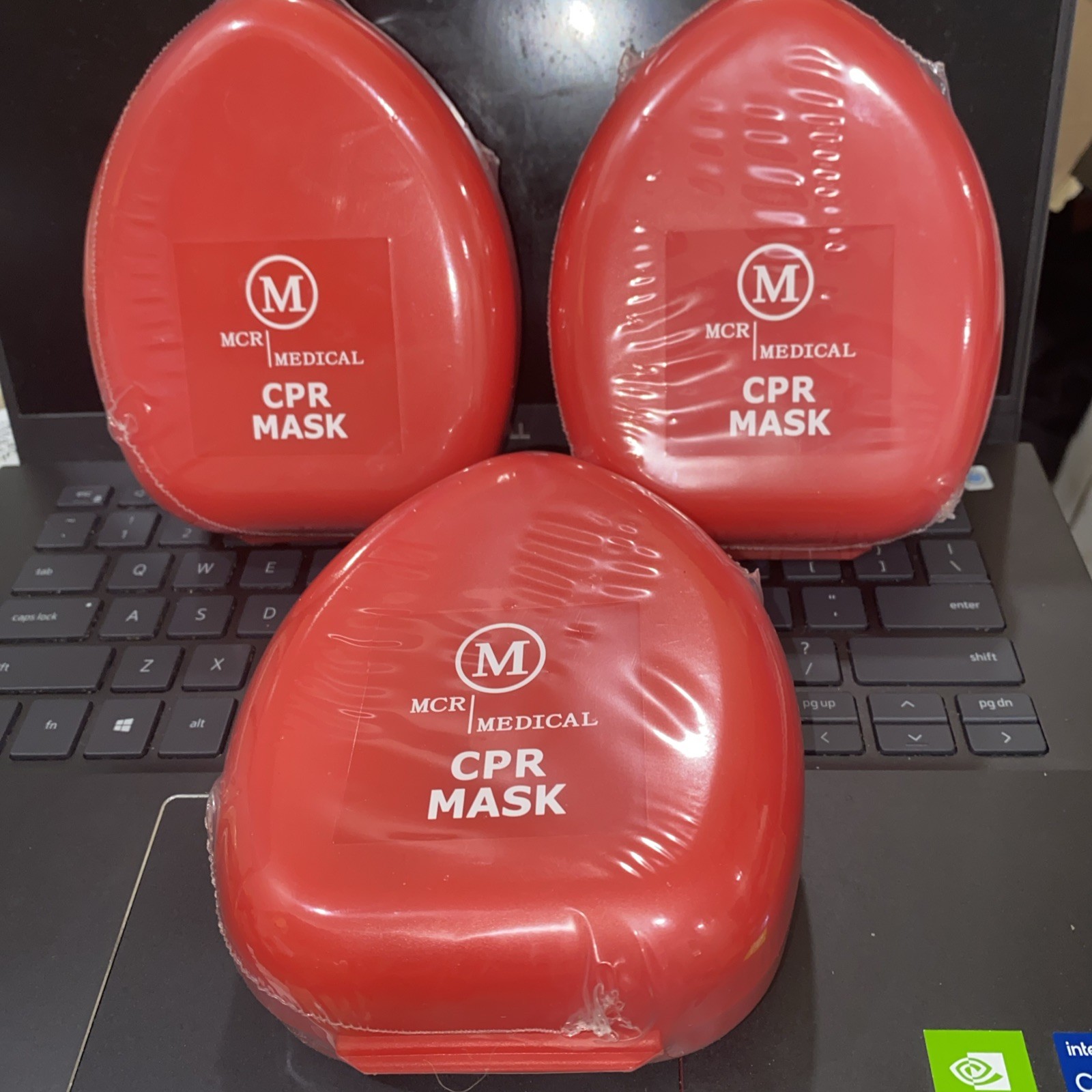 CPR Mask + Hard Case + Gloves-Adult/Child Pocket Resuscitator Lot Of 3